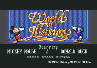 Заставка игры World of Illusion Starring Mickey Mouse and Donald Duck